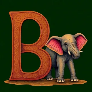 Elephant — letter B