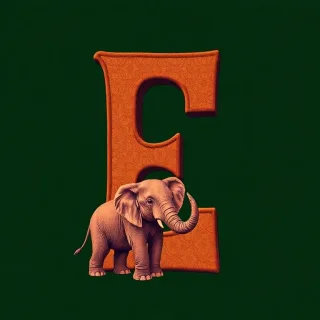 Elephant — letter E