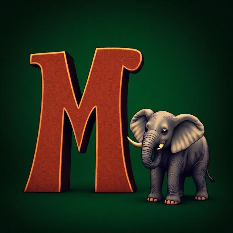Elephant — letter M
