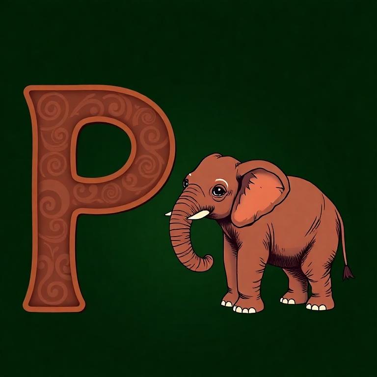 Elephant — letter P