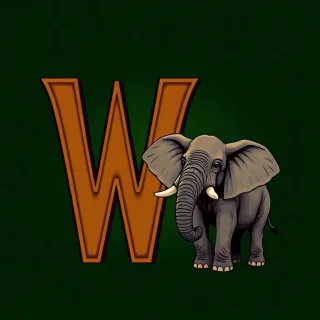 Elephant — letter W