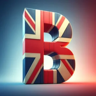 English flag — letter B