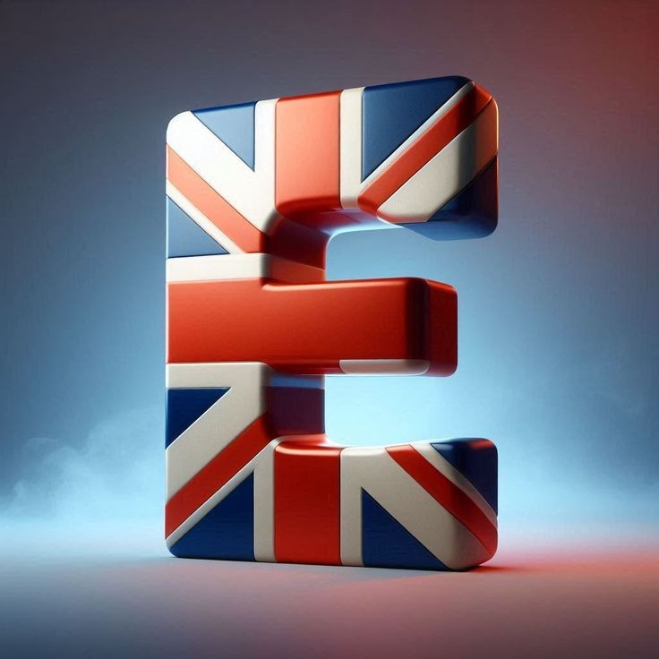 English flag — letter E