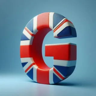 English flag — letter G