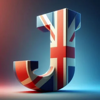 English flag — letter J