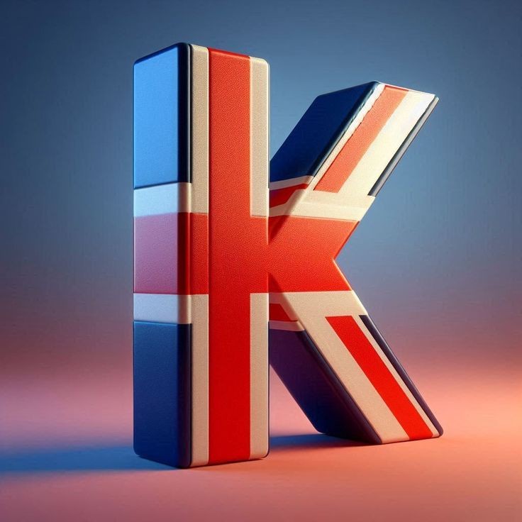 English flag — letter K