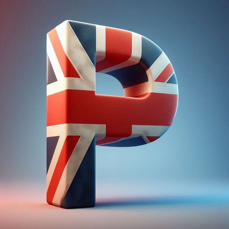 English flag — letter P