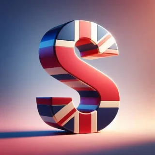 English flag — letter S