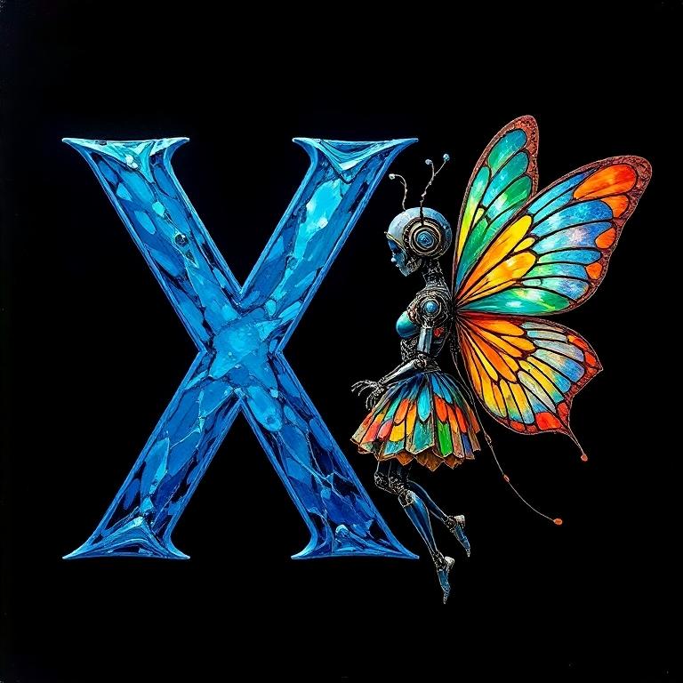 Fairy robot 2 — letter X