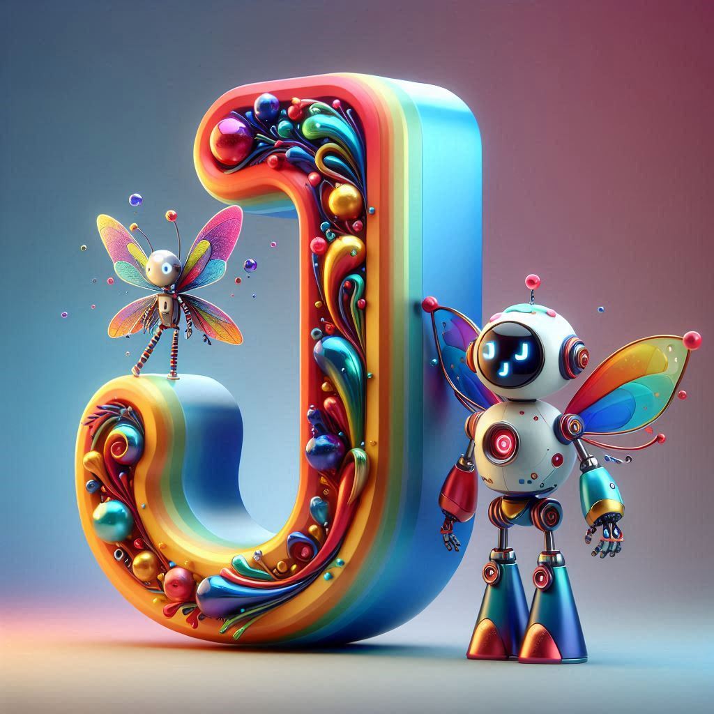 Fairy robot 3 — letter J