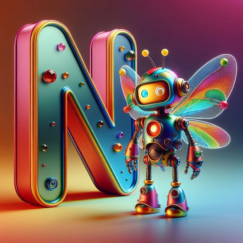 Fairy robot 3 — letter N