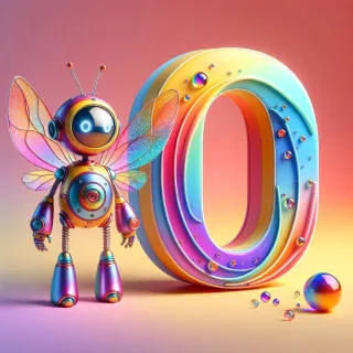 Fairy robot 3 — letter O (variant 2)