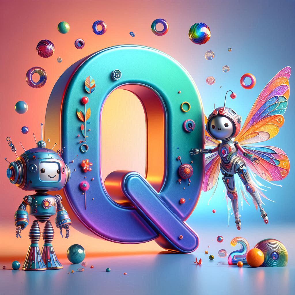 Fairy robot 3 — letter Q