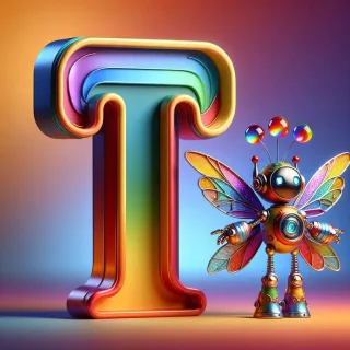 Fairy robot 3 — letter T