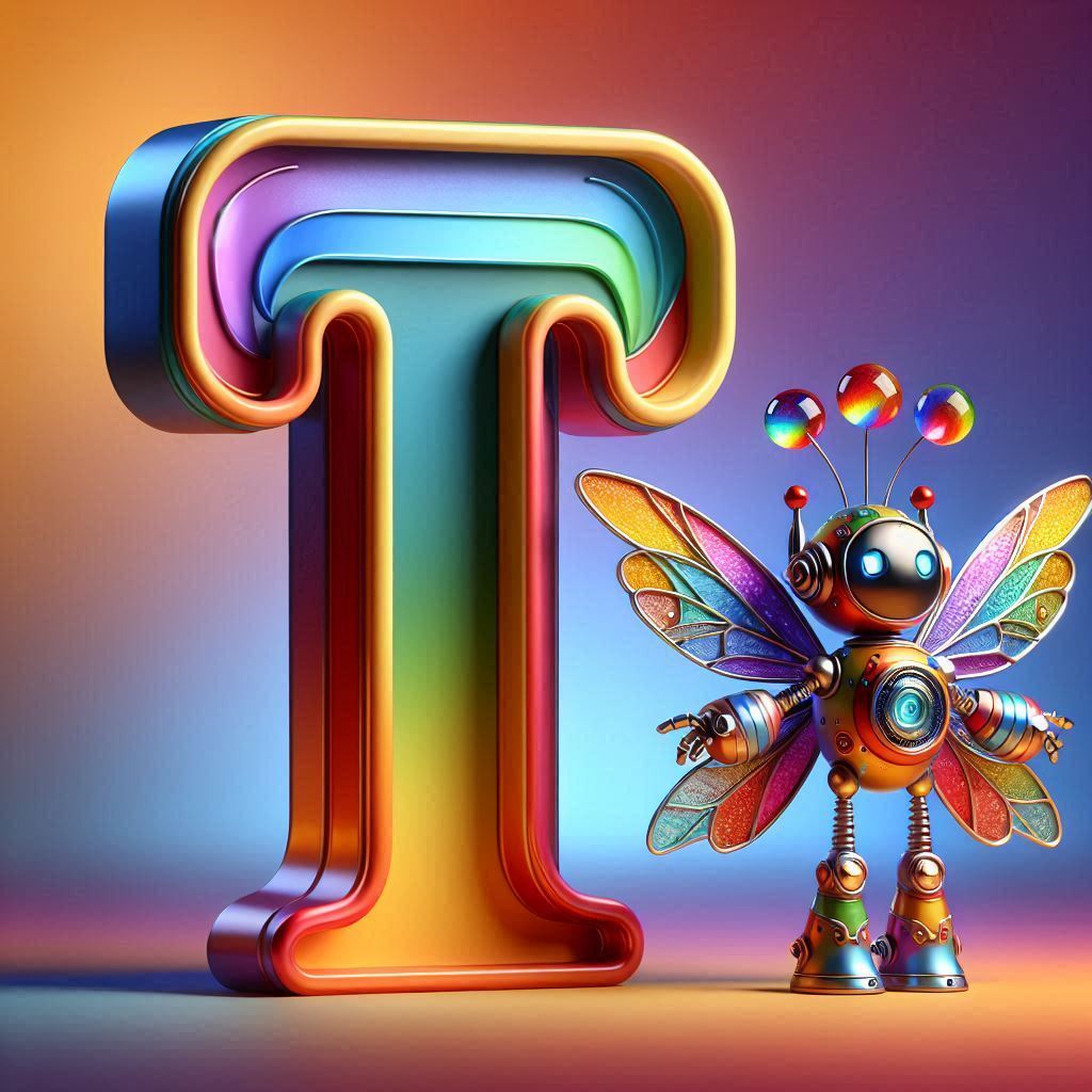Fairy robot 3 — letter T