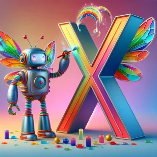 Fairy robot 3 — letter X