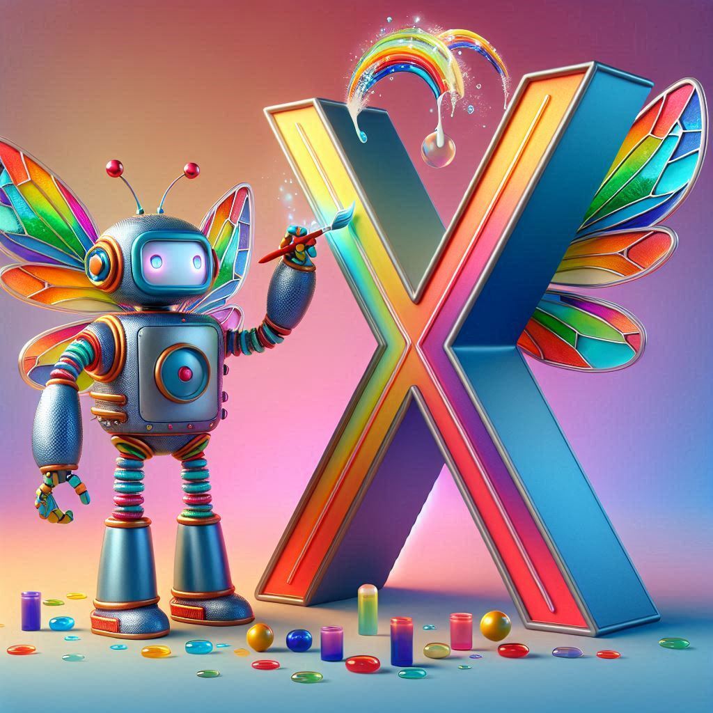 Fairy robot 3 — letter X