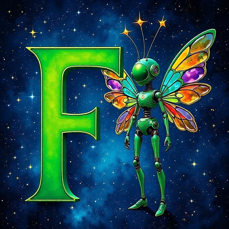 Fairy robot — letter F