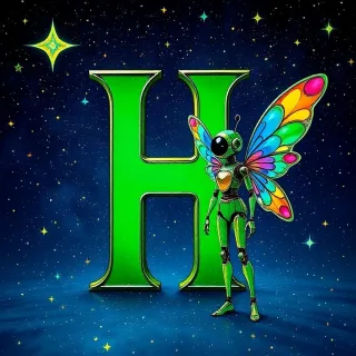 Fairy robot — letter H