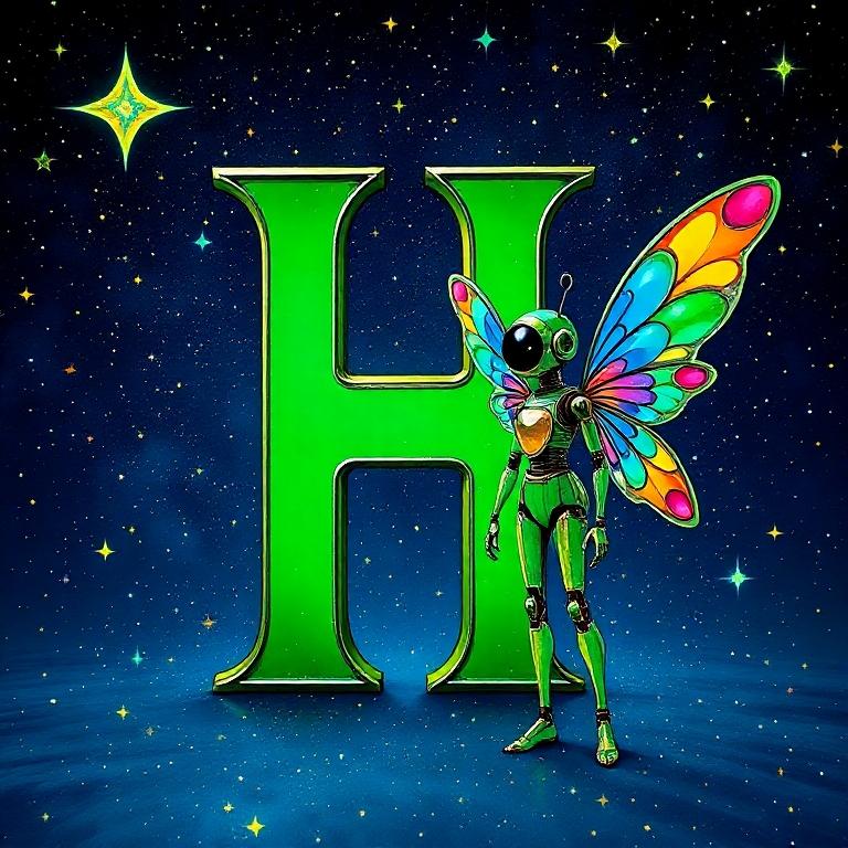 Fairy robot — letter H