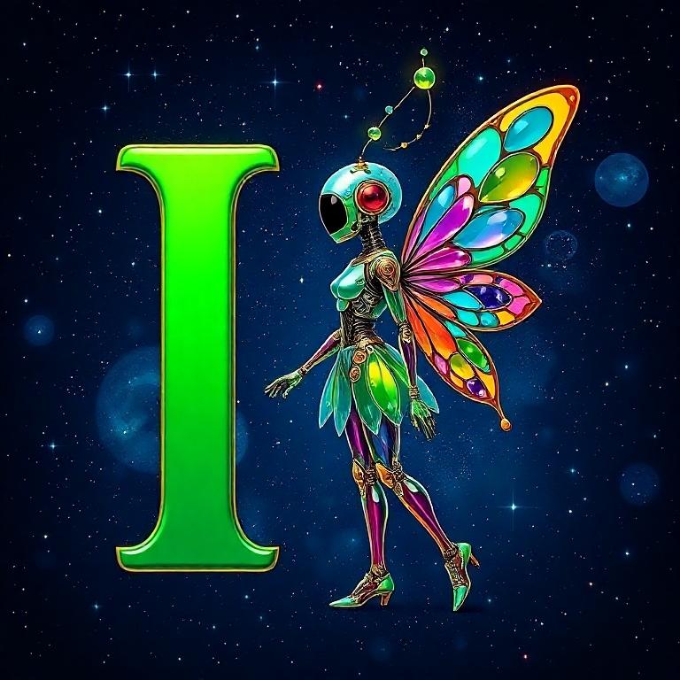 Fairy robot — letter I