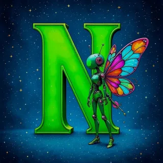 Fairy robot — letter N