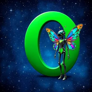Fairy robot — letter O