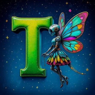 Fairy robot — letter T