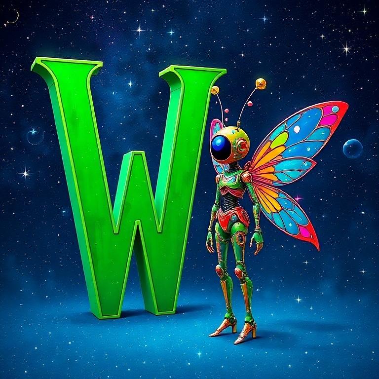 Fairy robot — letter W