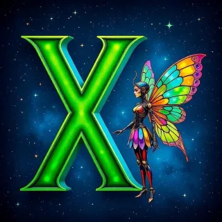 Fairy robot — letter X