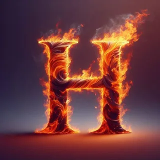 Fire — letter H