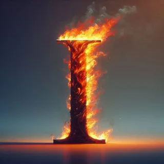 Fire — letter I (variant 2)