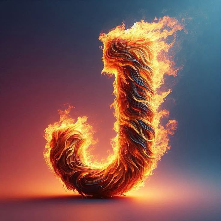 Fire — letter J