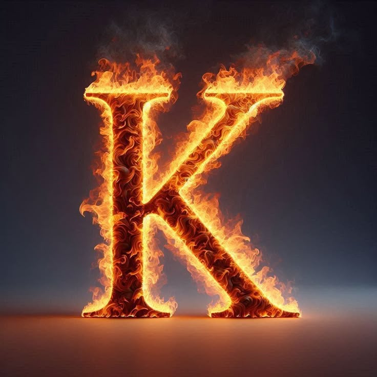 Fire — letter K (variant 2)