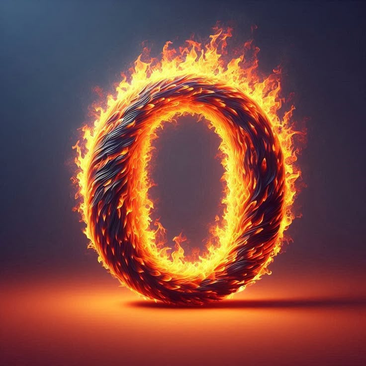 Fire — letter O (variant 2)