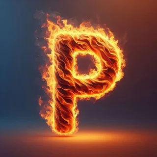 Fire — letter P