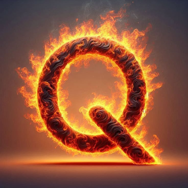 Fire — letter Q (variant 2)