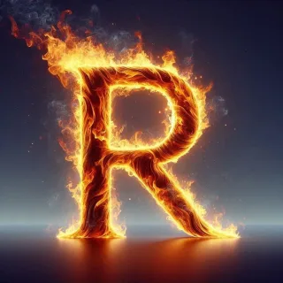 Fire — letter R