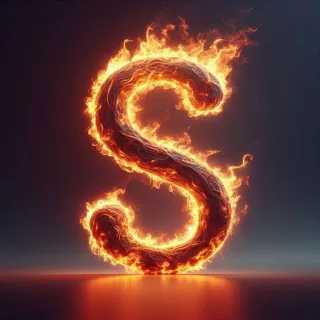Fire — letter S (variant 2)