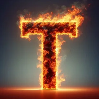 Fire — letter T (variant 2)
