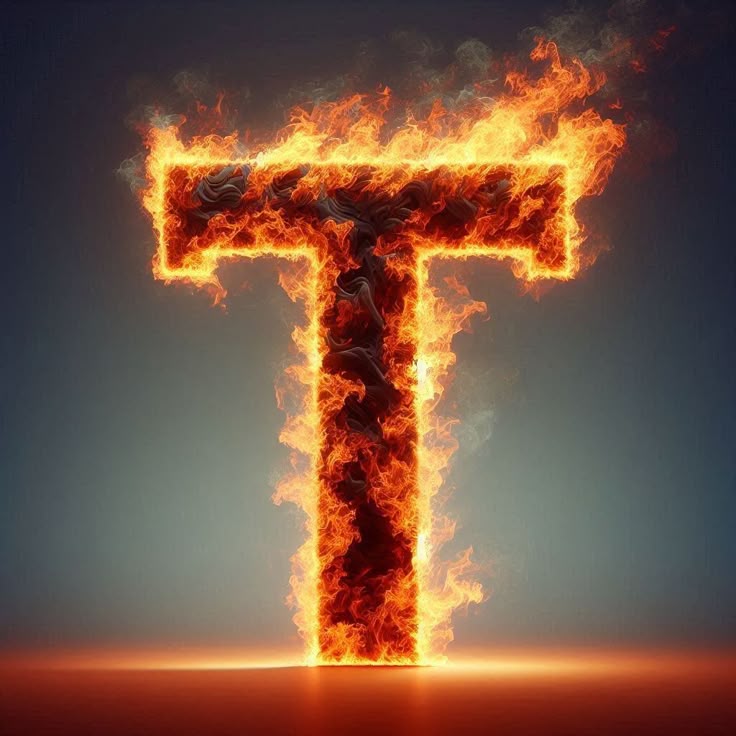 Fire — letter T (variant 2)