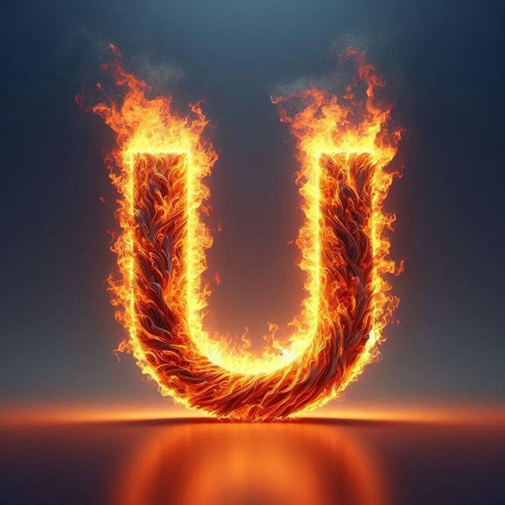 Fire — letter U (variant 2)