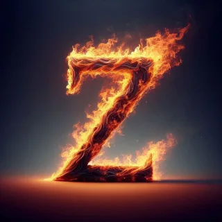 Fire — letter Z (variant 2)