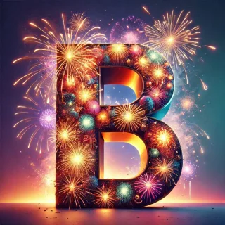 Fireworks 2 — letter B