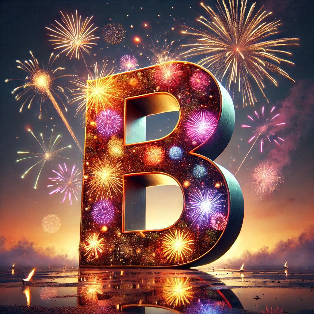 Fireworks 2 — letter B (variant 2)