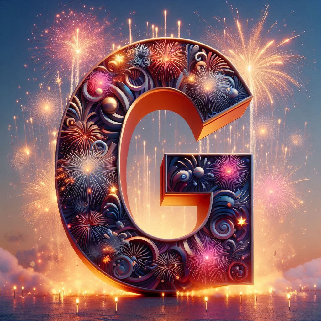 Fireworks 2 — letter G (variant 2)