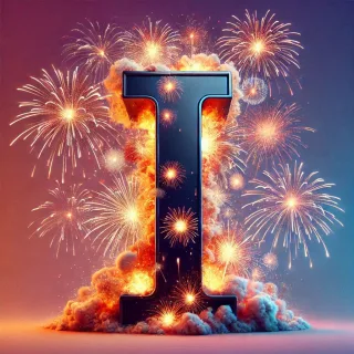 Fireworks 2 — letter I