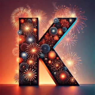 Fireworks 2 — letter K