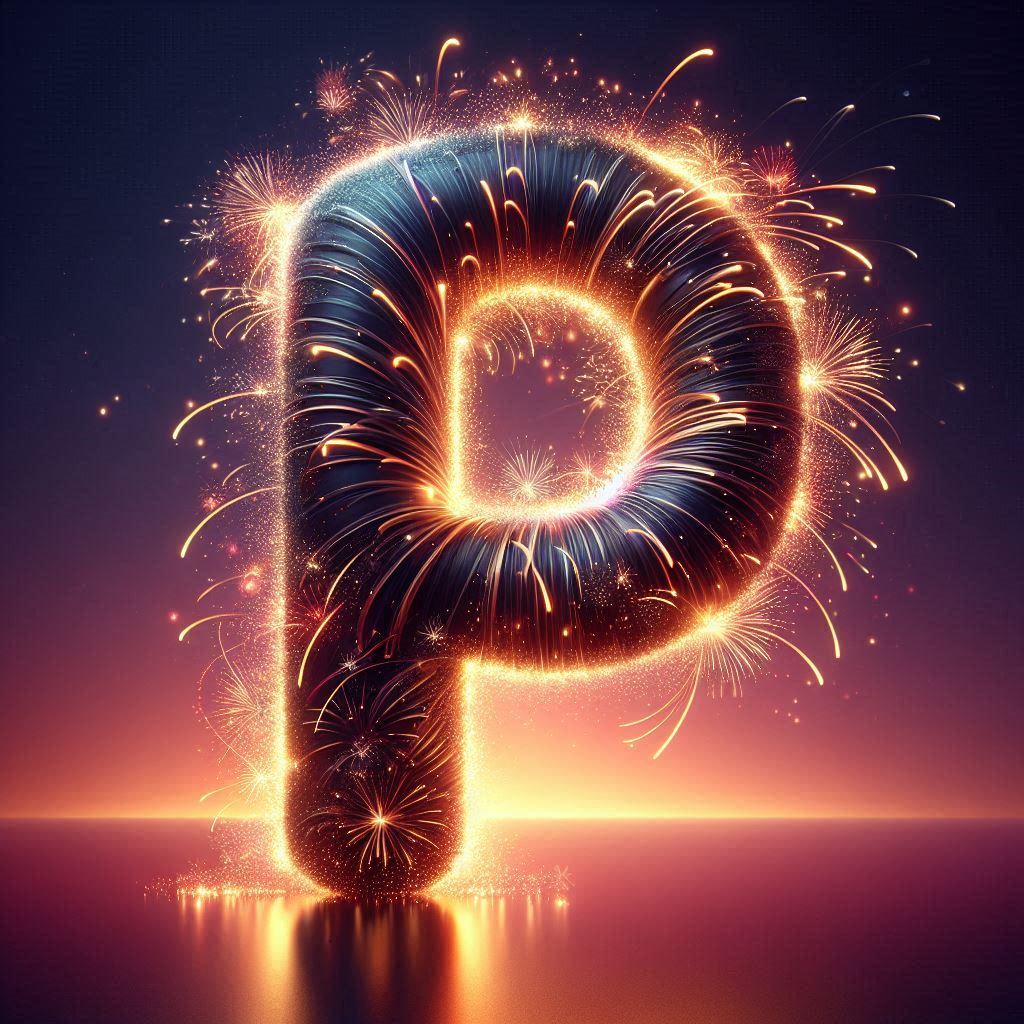 Fireworks 2 — letter P