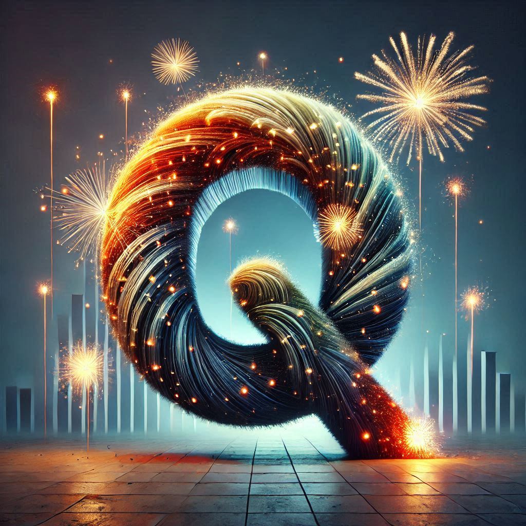 Fireworks 2 — letter Q